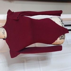 Burgundy textured bodysuit